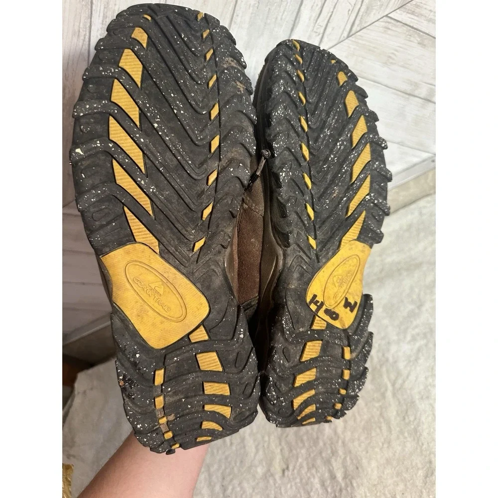 Ozark Trail Men's Mid Hiking Boots Brown Yellow Size 12 Pre-Owned Outdoor Trail